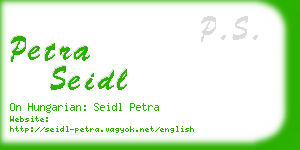 petra seidl business card